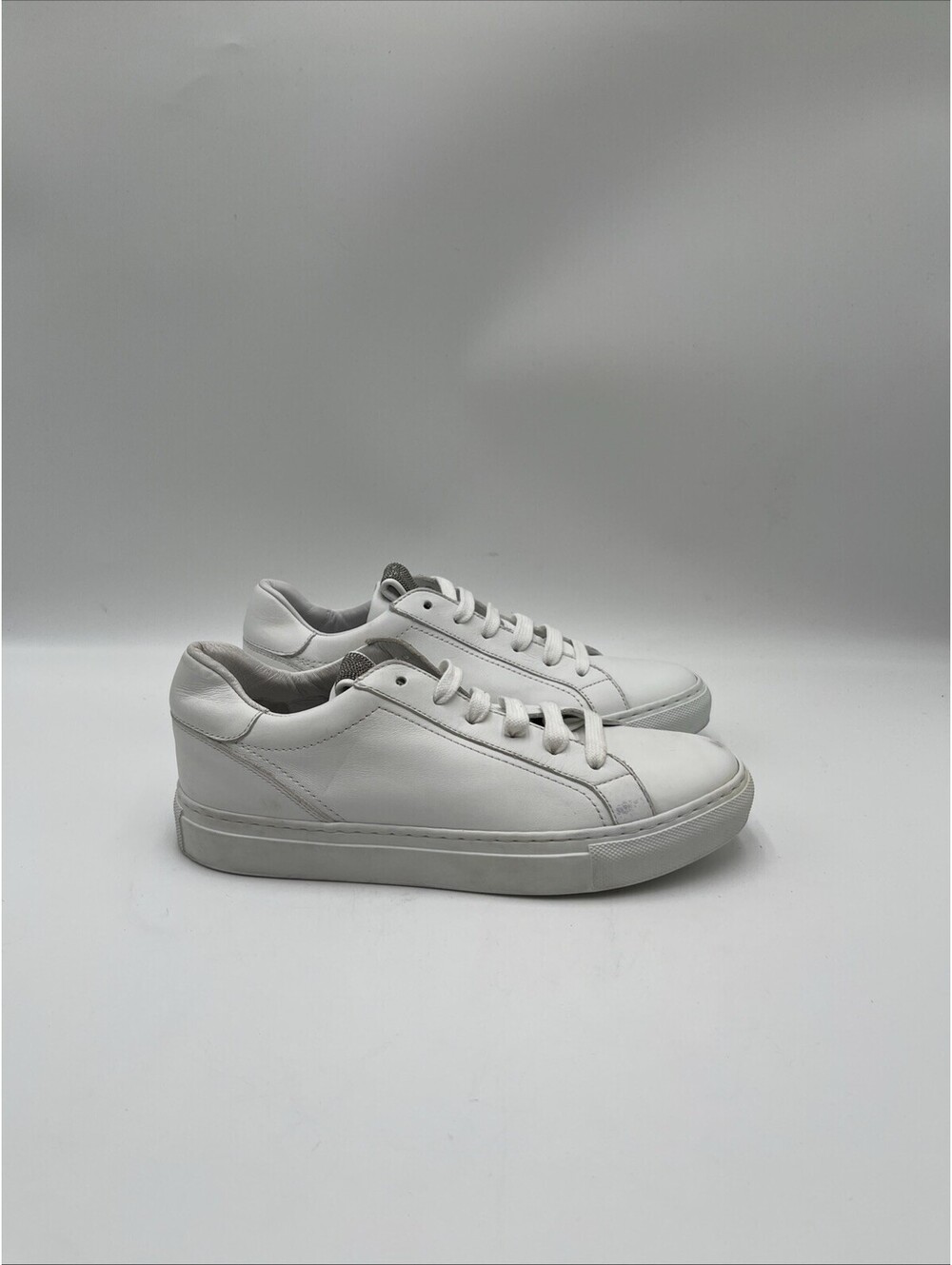 Women’s Brunello Cucinelli Leather Low-Top Sneakers White Size 38